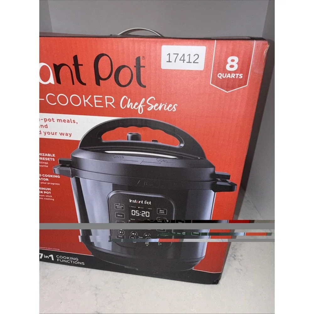 Instant Pot RIO Chef 8 Qt 7 in 1 Multi Cooker Pressure Cooker Black